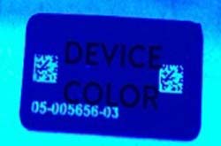 Invisible 2D Barcode Label 